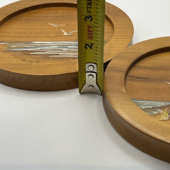 Vintage 1970s R Schmidt seaside hand painted and signed. - Picture 7 of 7